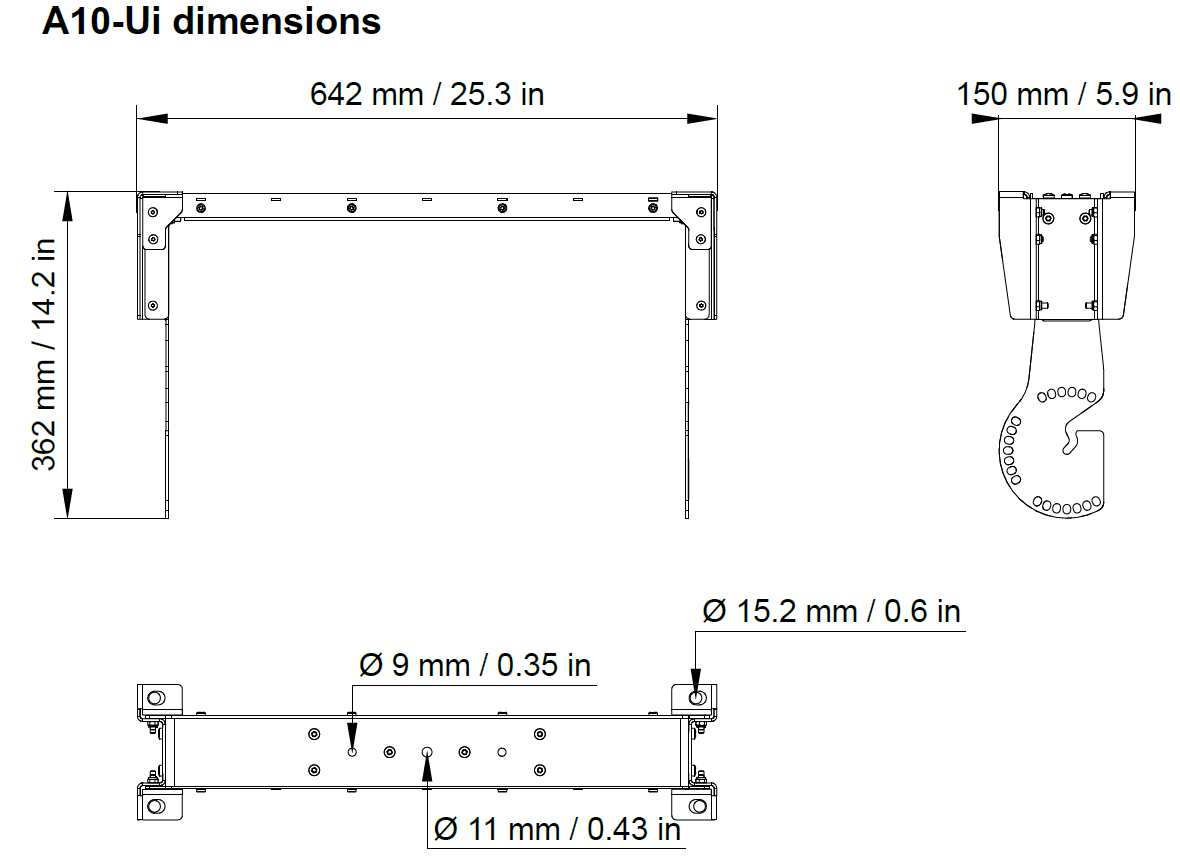 L-Acoustics A10-Ui brakett