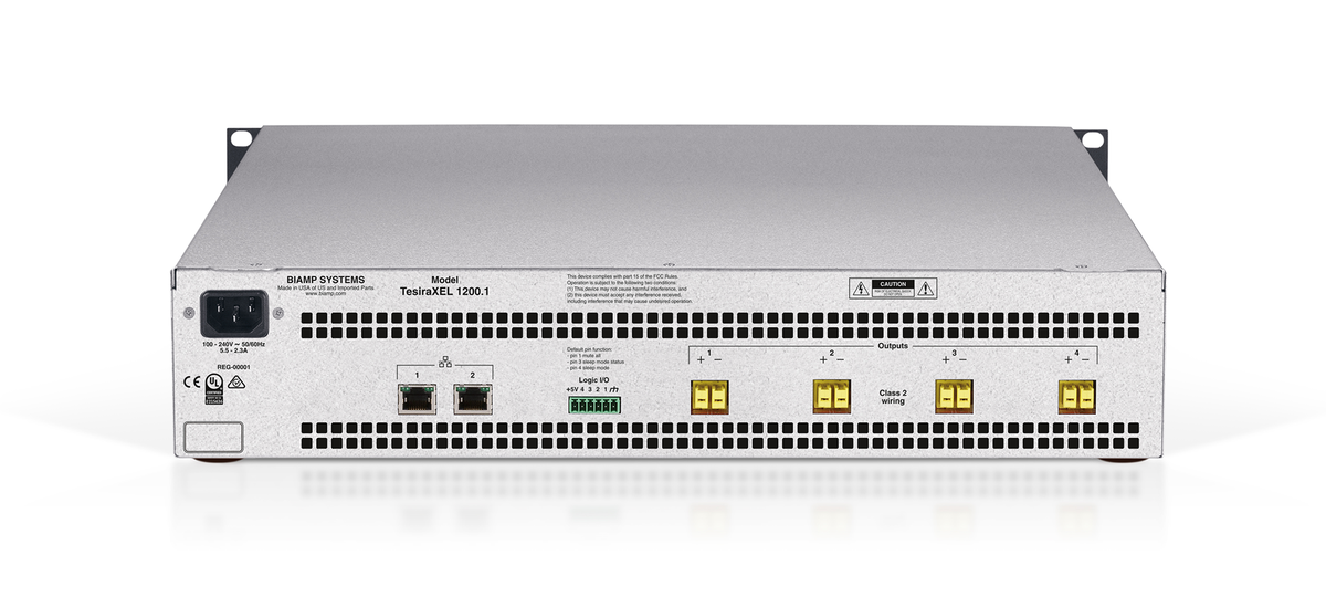Biamp TesiraXEL 1200.1 effektforsterker