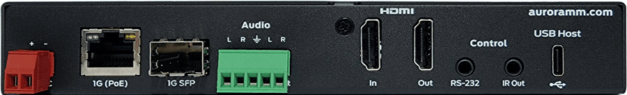 Transciever 4K30 1G+Fiber 1x HDMI RS232 USB2.0 IR DANTE