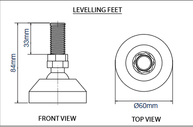B-Tech BT8380-FEET nivåføtter