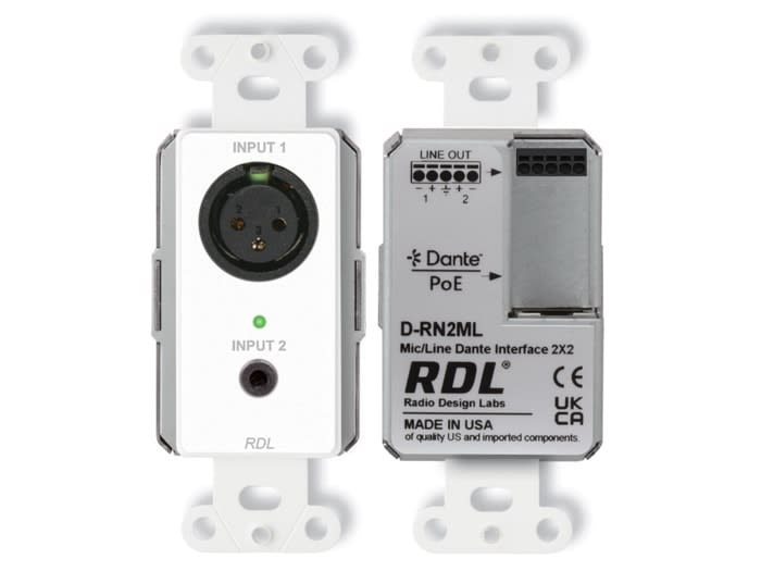RDL D-RN2ML Dante interface