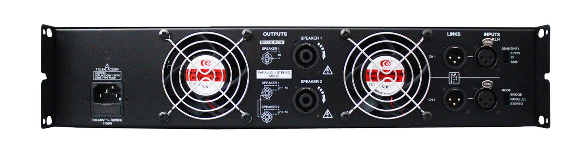 TOA DA-1250D effektforsterker sort
