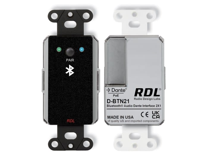 RDL DB-BTN21 Bluetooth Dante-nettverksgrensesnitt