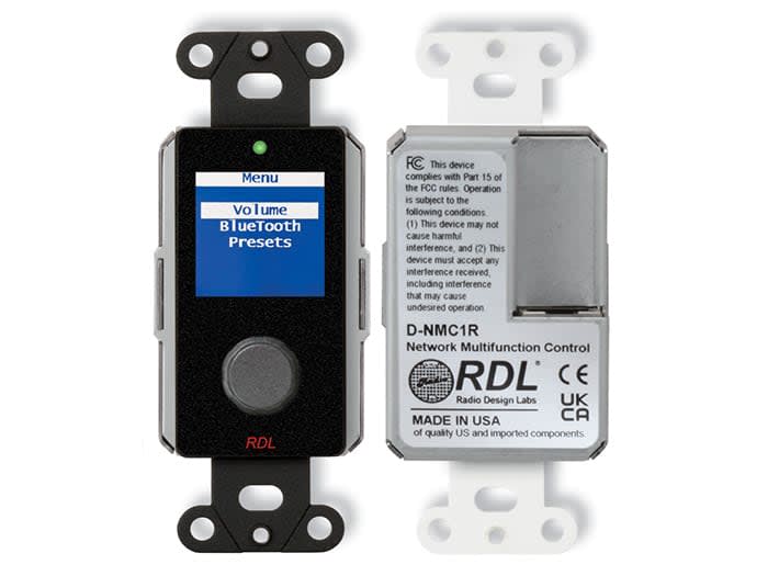 RDL DB-NMC1R Dante fjernkontroll sort