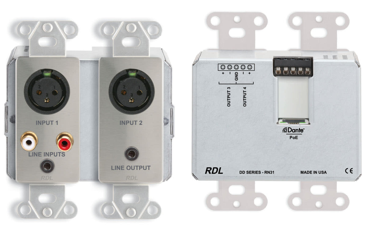 RDL DDS-RN31 Dante veggpanel