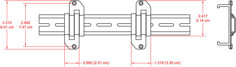 RDL DRA-35F DIN-skinne brakett