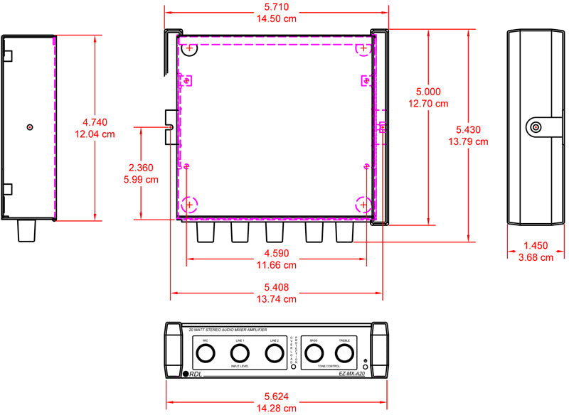RDL EZ-MXA20X mikser-forsterker