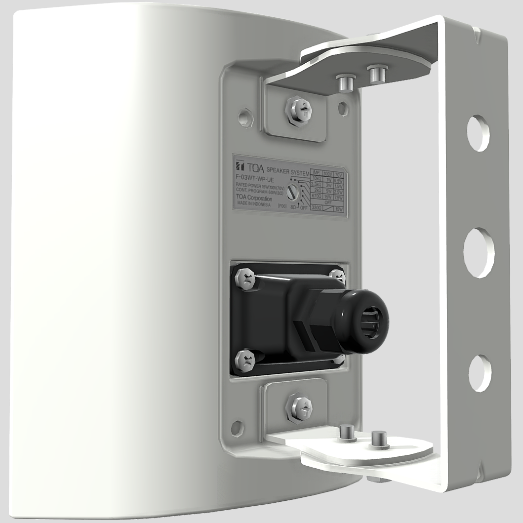 TOA F-03WT 2-veis overflatemontert høyttalersystem hvit