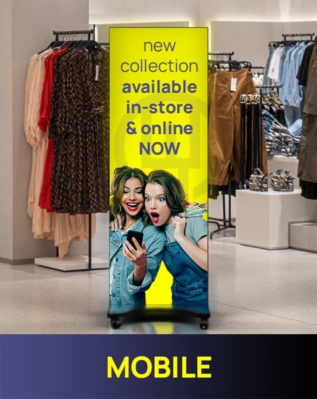 LED Studio V-Poster 2-sidig signage