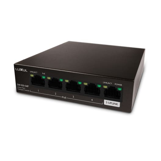 Luxul SW-100-04P PoE+ switch