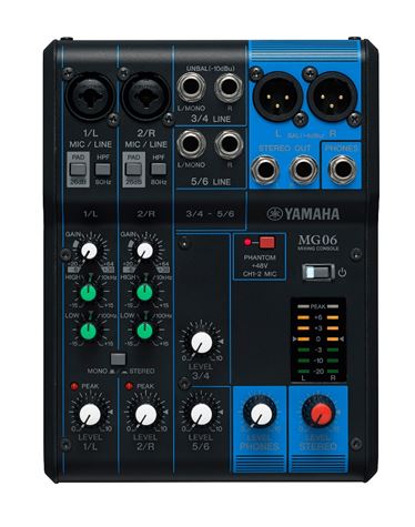 Yamaha MG06 6-kanalers mixer