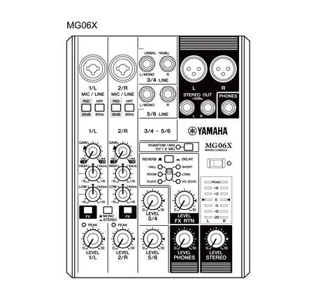 Yamaha MG06 6-kanalers mixer