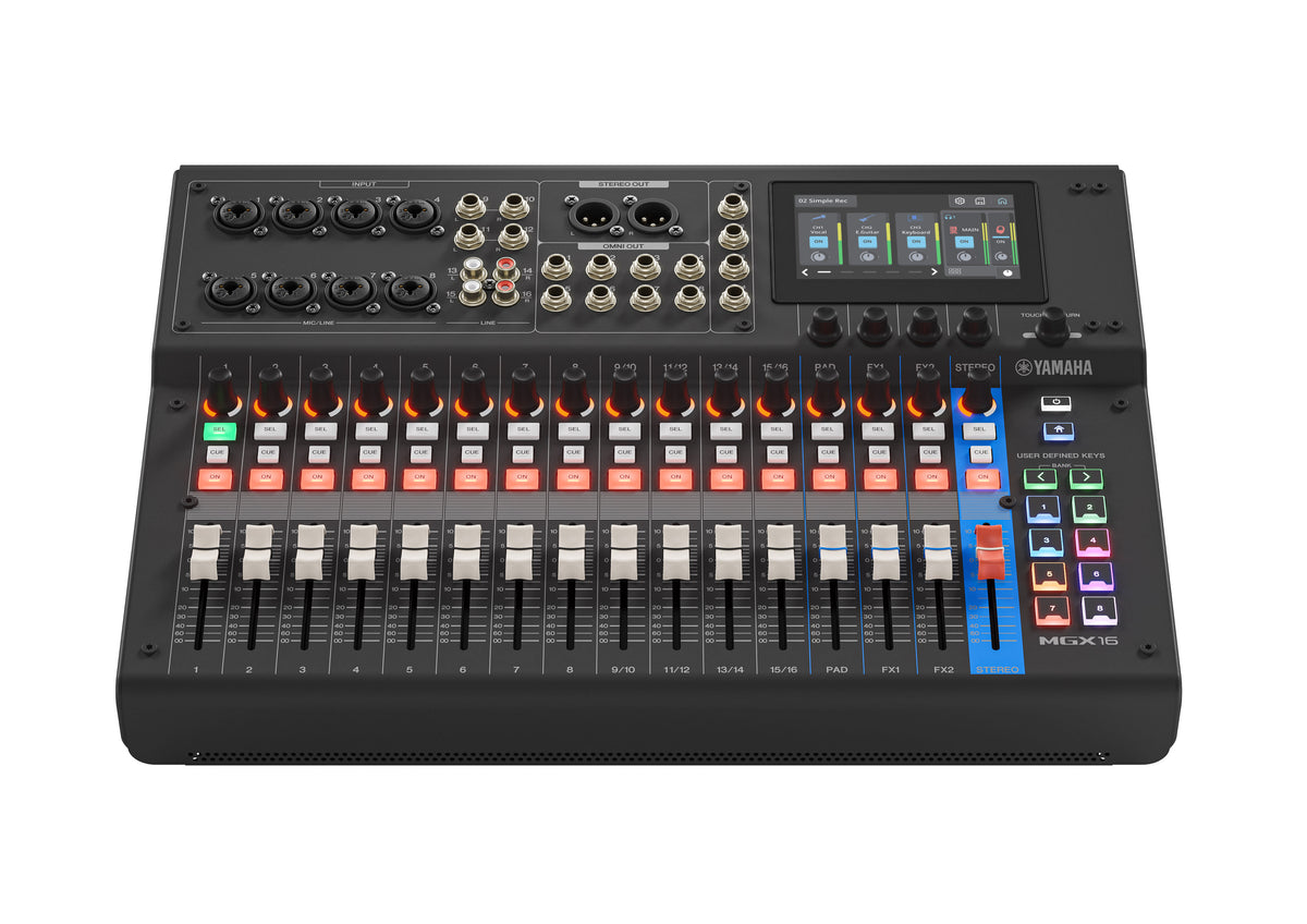 Mikser 16ch,8mic,4xTRS,4xRCA,4"touch, USB-C