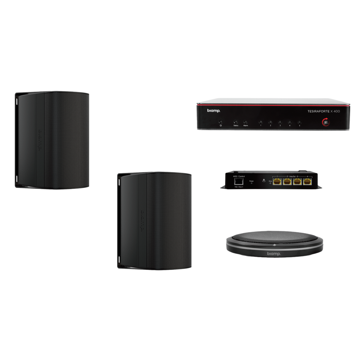 Biamp TesiraFORTE X400 møterom bundle