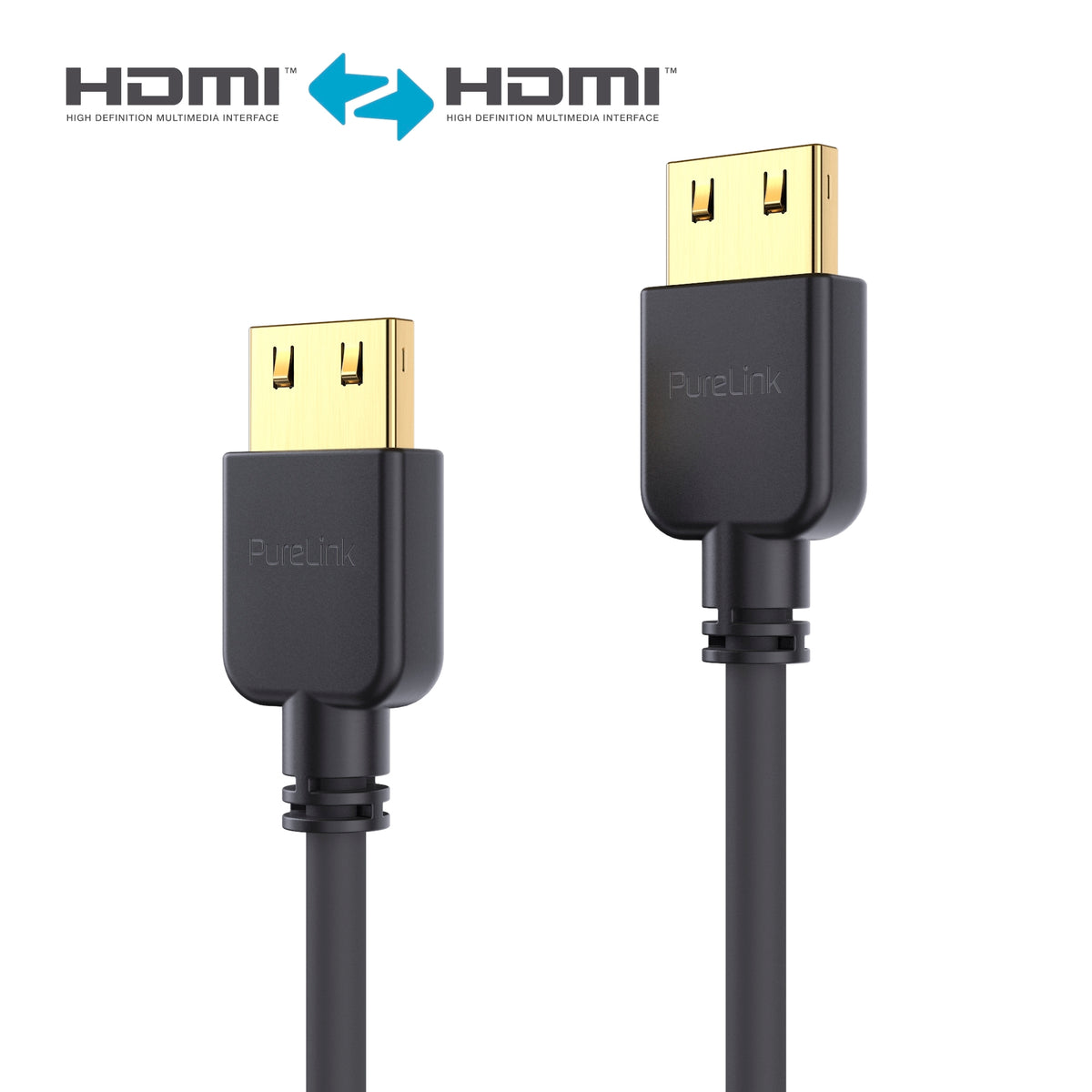 Kabel HDMI Slim Install 4K 18Gbps 2m Sort