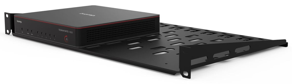 1 RU rack shelf for FORTEX, DevioSCX, &TesiraCONNECT devices