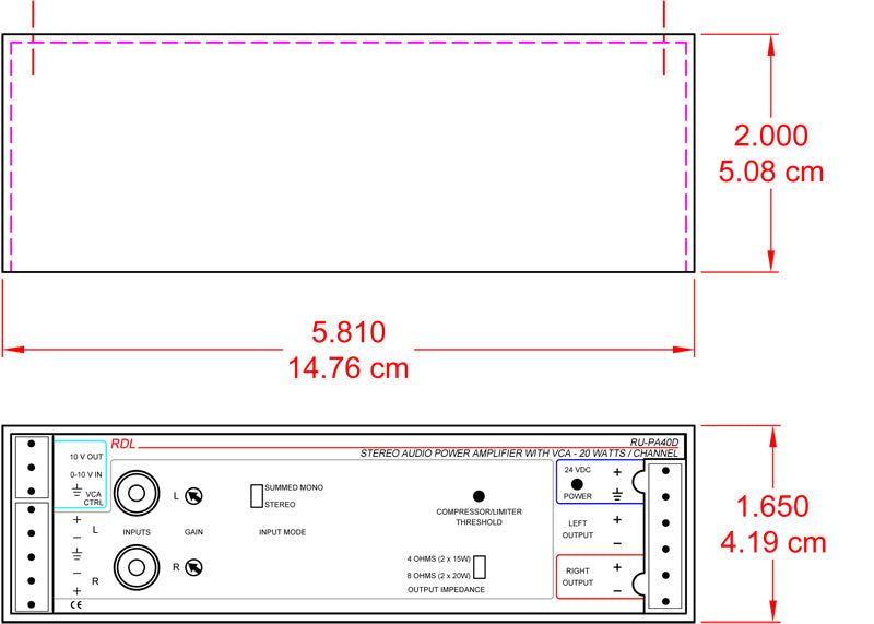 RDL RU-PA40D effektforsterker