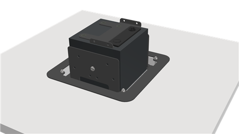 Innfellingsbrakett for L-Acoustics X4i, Sort, under 20mm