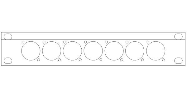 SMRT XLR Panel – 7-hole 19" Rack Panel