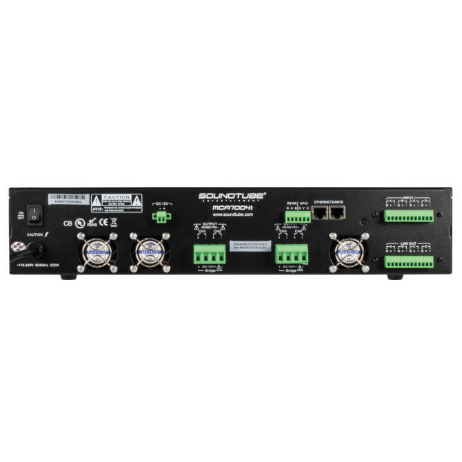 SoundTube MCA7004T Dante DSP forsterker
