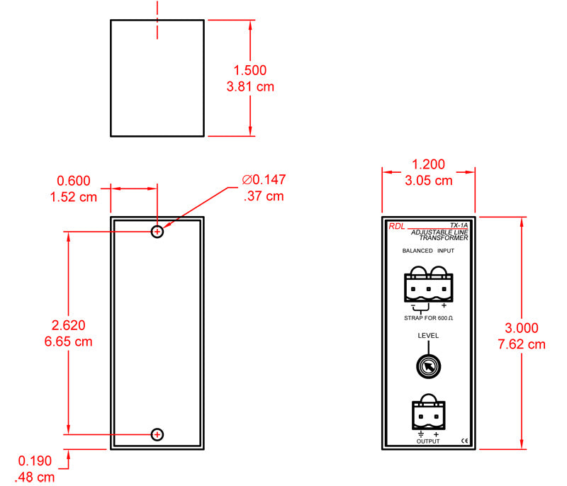 RDL TX-1A audio-transformer