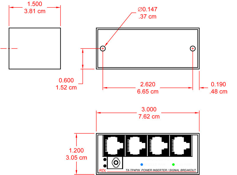 RDL TX-TP4PW signalfordeler