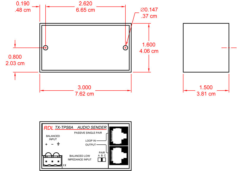 RDL TX-TPS6A twisted-pair sender