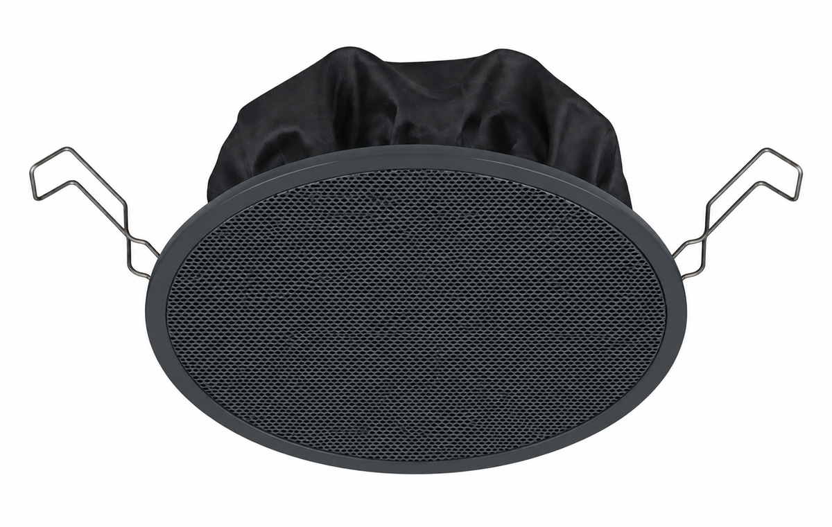 Høyttaler Passiv Innfelt Rund 5" 6W 100V MørkGrå EN54-24