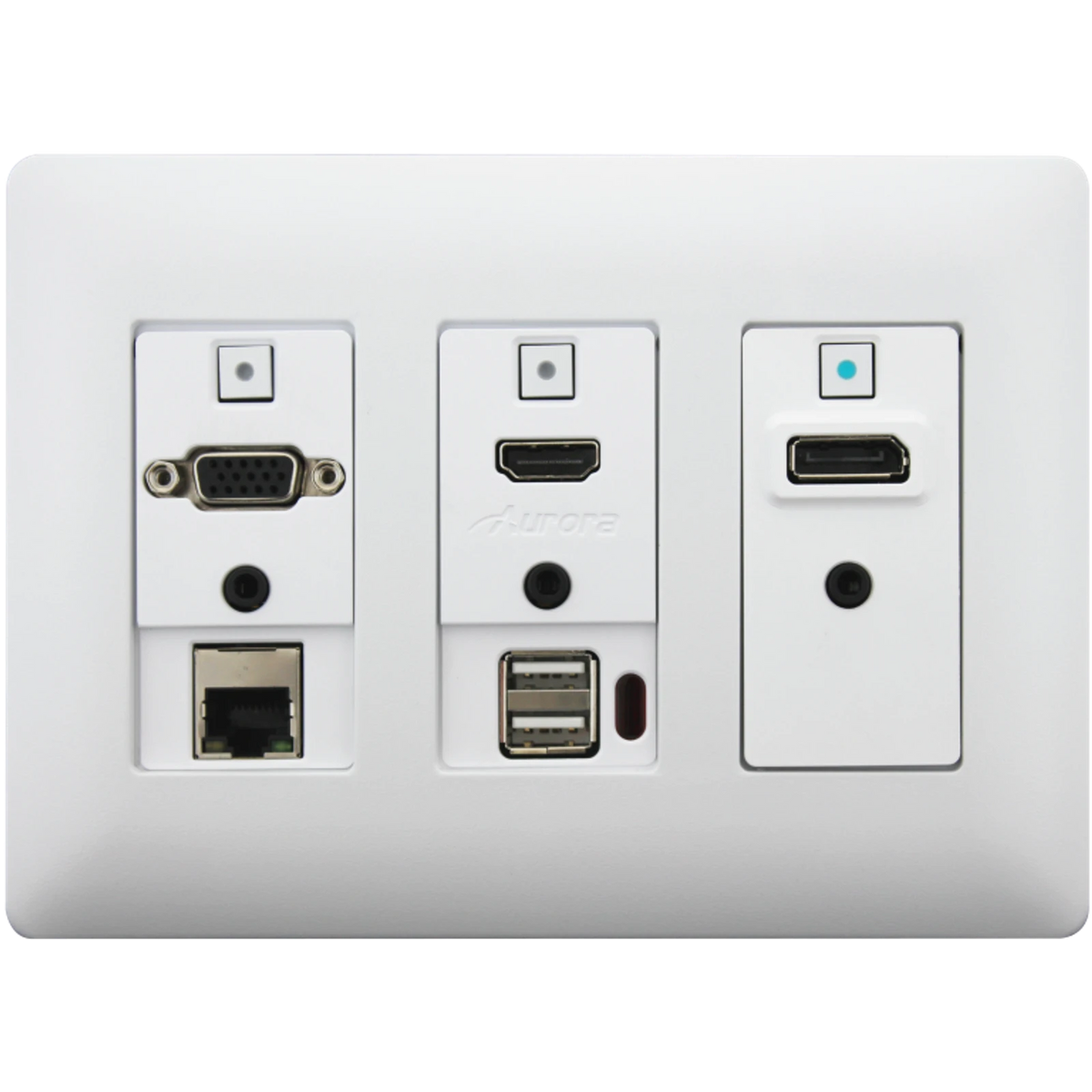 Aurora DXW-3EUH-W HDBaseT veggplate