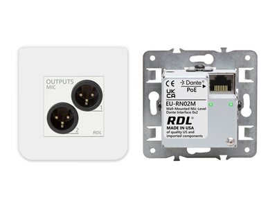 RDL RN02M – Mic/Dante Interface 0x2 White/Black