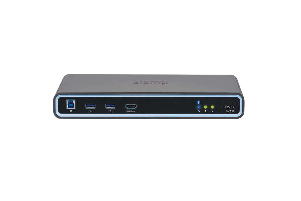 Devio Videokonferansehub med Hvit Takmikrofon og Bluetooth