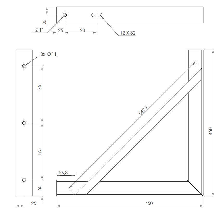 Prostage 158673 veggbrakett