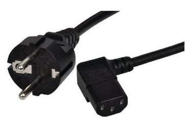 Eurokabel, DE Type F (CEE 7/7) Plug - IEC, 1.8m,Sort