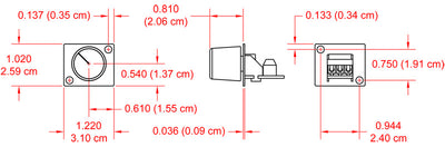 RDL AMS-10K potensiometer sort