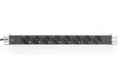 Strømskinne 8x Schuco, 2m kabel, sort