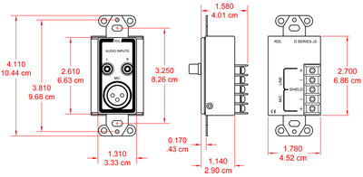 RDL D-J3 audio-inngangspanel