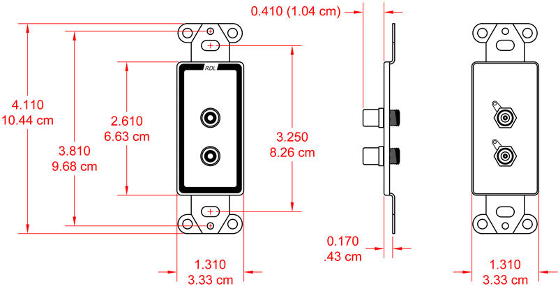 RDL D-PHN2 RCA veggplate