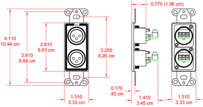 RDL D-XLR2M veggplate