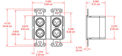 RDL DDS-BN40 Dante veggpanel