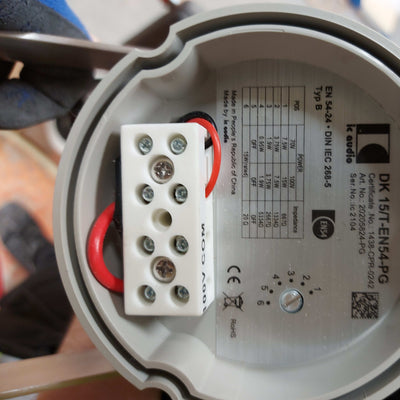 Hornhøyttaler EN54,15W 100V BS Keramisk kobling, IP66, Grå