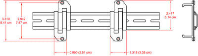 RDL DRA-35F DIN-skinne brakett