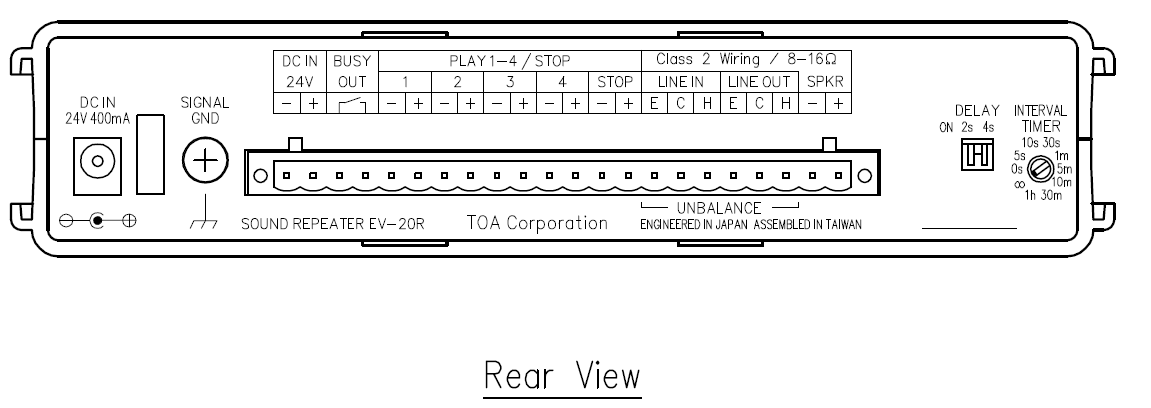 TOA EV-20R lydgjentagingsenhet sort
