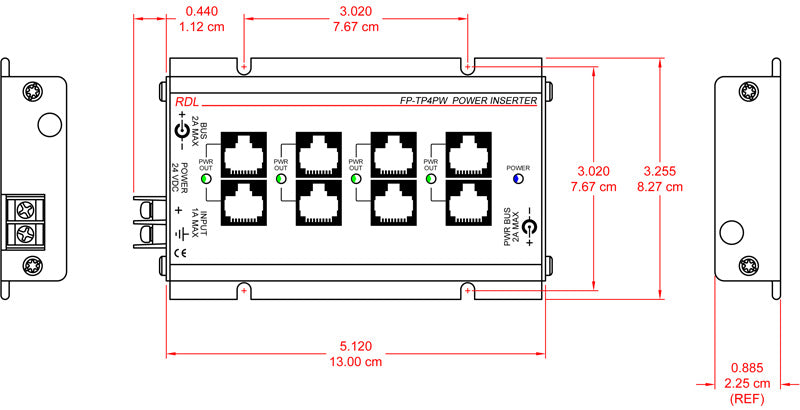 RDL FP-TP4PW twisted pair strømforsyning