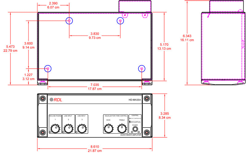 RDL HD-MA35AX effektforsterker