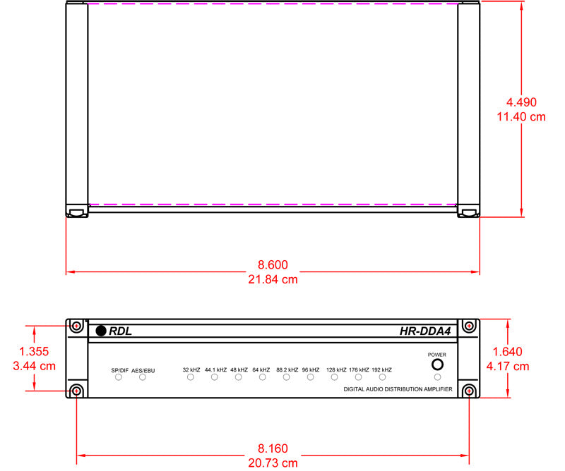 RDL HR-DDA4 audio distributor