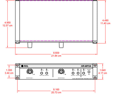 RDL HR-MP2A mikrofonforforsterker DSP