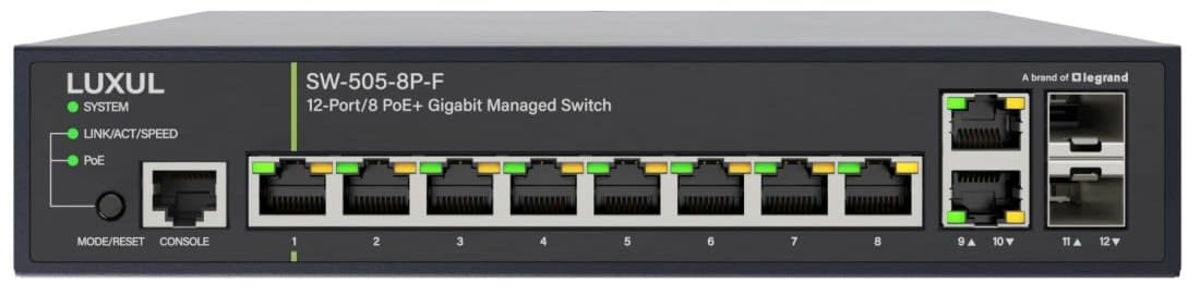 Luxul SW-505-8P-R-E switch