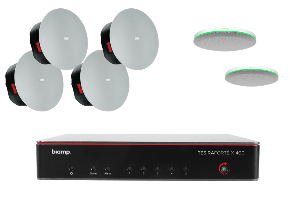 Biamp TesiraFORTE X 400 Large møteromsbundle