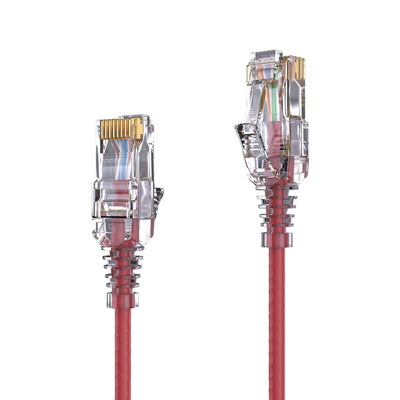 Kabel CAT 6 Patchekabel SLIM - UTP - LSOH 3m Rød