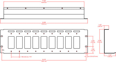 RDL RM-D9 rackpanel 3U